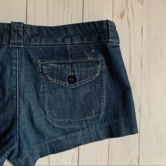 American Eagle Outfitters blue jean shorts size 8 - Picture 3 of 7
